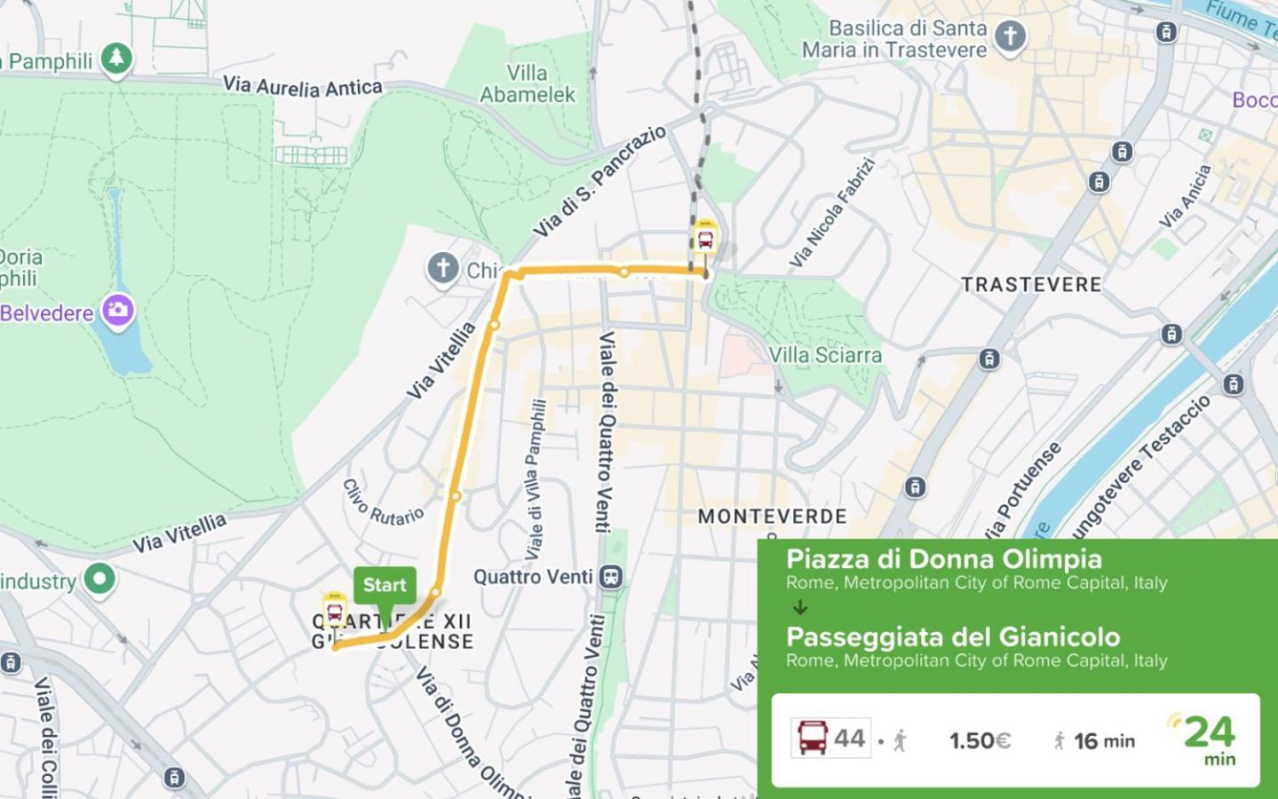Donna Olimpia Tra Gianicolo E Trastevere Rom